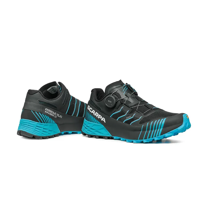 Scarpa Mens Ribelle Run Kalibra ST Shoes - Black-Azure-4